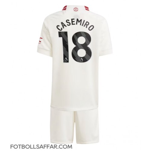 Manchester United Casemiro #18 Tredje Dräkt Barn 2023-24 Kortärmad (+ Korta byxor)